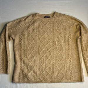 Vince Camuto Women’s  Tan Cable Knit Sweater size M
